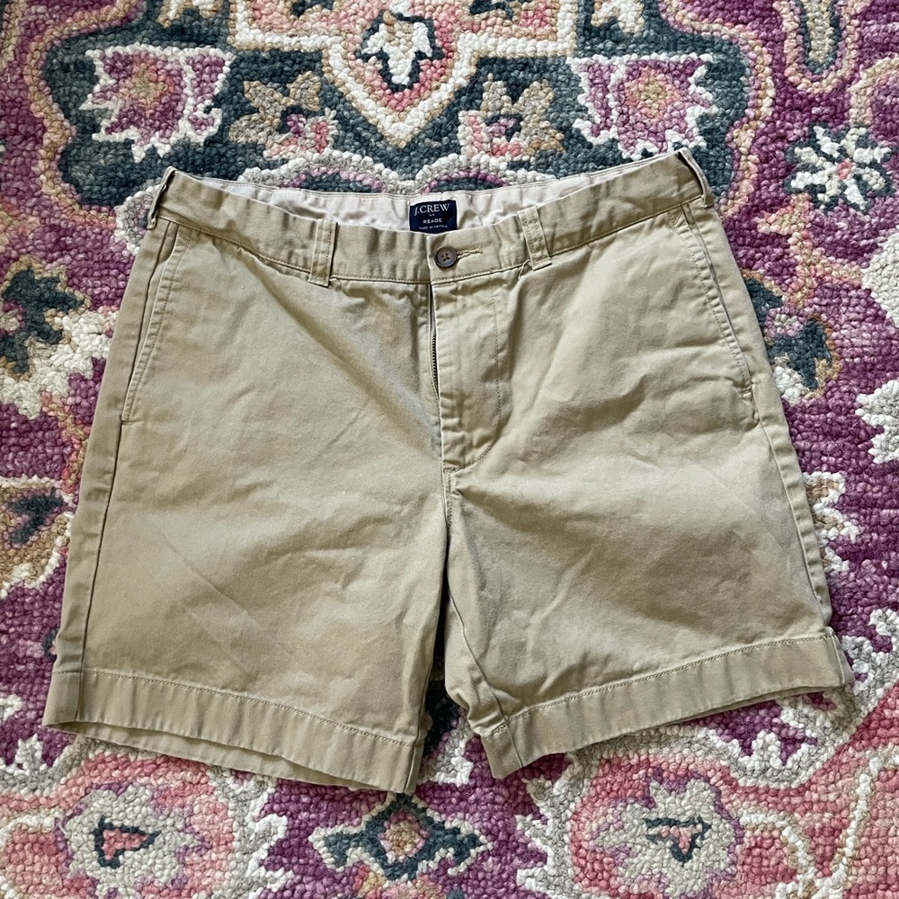 J. Crew Reade Khaki Shorts. 7” Inseam. 33 Waist.
